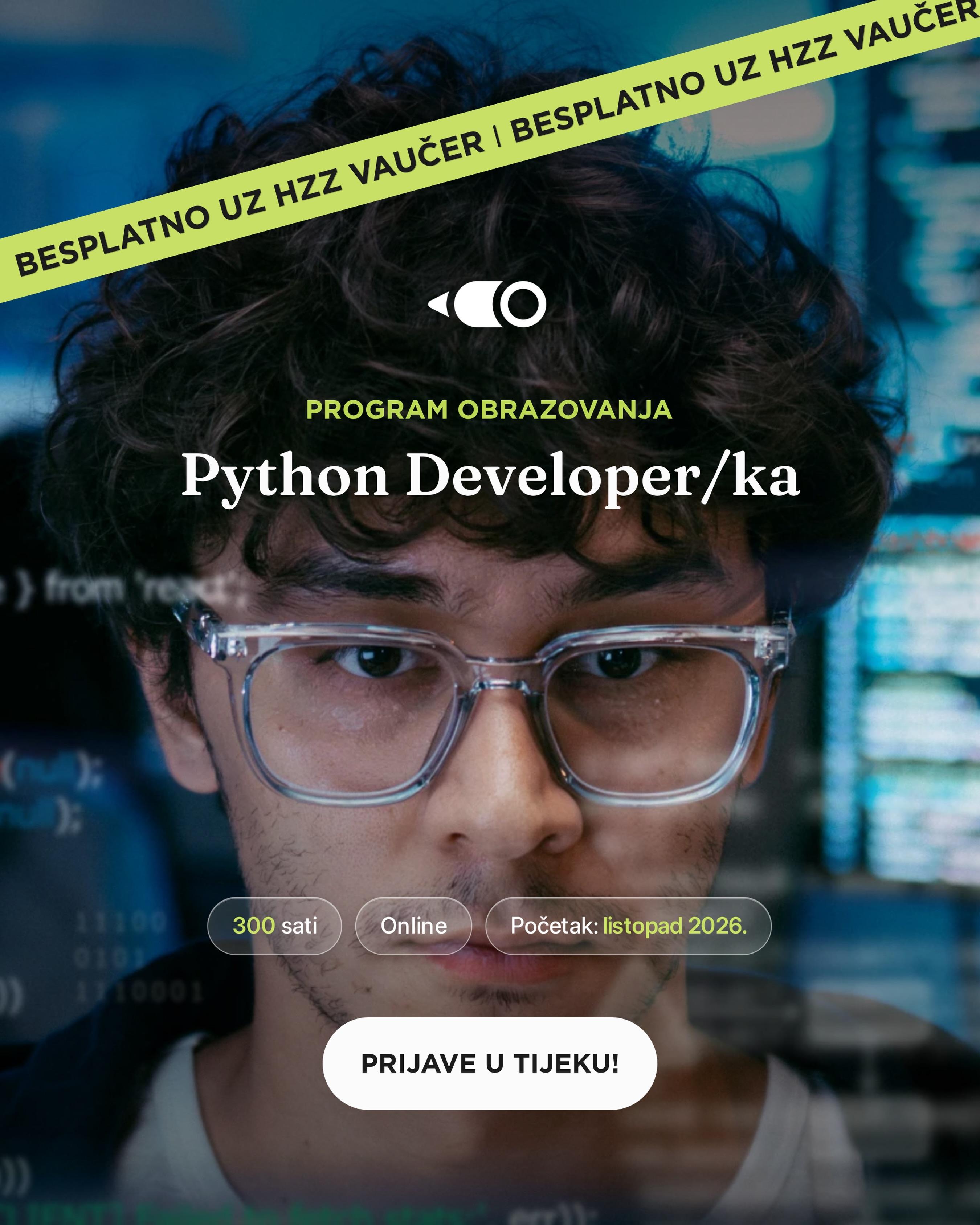 Python Developer/ka: novo zanimanje, bez troška uz HZZ vaučer 🐍 Razmišljate o prelasku u IT, a ne znate odakle krenuti?